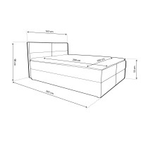 Boxspring ágy - ARAMIS [180 cm]