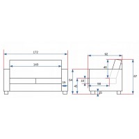 Kanapé - FLINT 2-es 