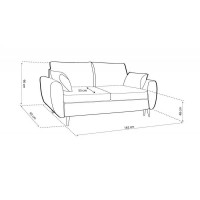 Kanapé - LUCYNA 2-es (fix) 