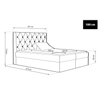 Boxspring ágy - TYP56 [180 cm]