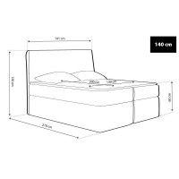 Boxspring ágy - TYP58 [140 cm]